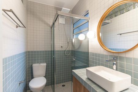 Studio para alugar com 42m², 1 quarto e sem vaga Studio para alugar com 42m², 1 quarto e sem vagaBanheiro