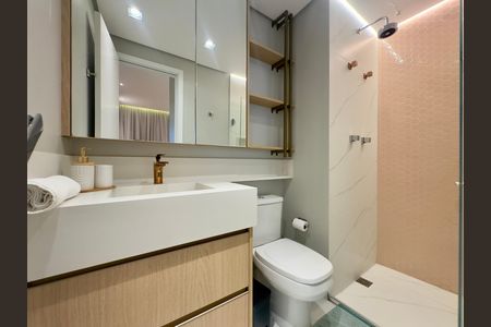 Studio para alugar com 39m², 1 quarto e 1 vaga Studio para alugar com 39m², 1 quarto e 1 vagaBanheiro