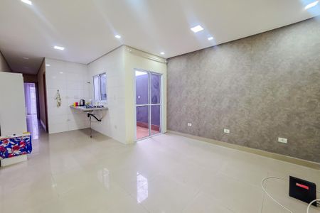 Sala e Cozinha de apartamento à venda com 2 quartos, 53m² em Parque das Nações, Santo André