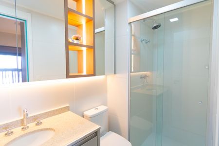 Apartamento para alugar com 65m², 2 quartos e 1 vaga Apartamento para alugar com 65m², 2 quartos e 1 vagaBanheiro social