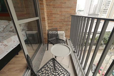 Varanda do Studio de apartamento para alugar com 1 quarto, 24m² em Chácara Klabin, São Paulo