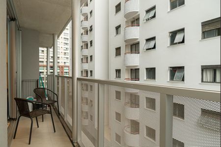 Varanda da Sala de apartamento à venda com 2 quartos, 44m² em Bela Vista, São Paulo