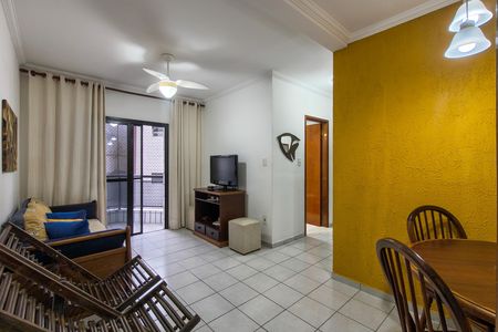 Sala de apartamento para alugar com 1 quarto, 49m² em Guilhermina, Praia Grande