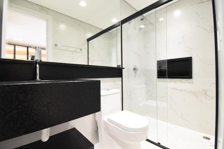 Studio para alugar com 34m², 1 quarto e sem vagaBanheiro do Studio
