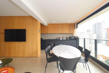 Varanda da Sala de apartamento para alugar com 1 quarto, 72m² em Pinheiros, São Paulo