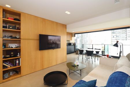 Sala de apartamento para alugar com 1 quarto, 72m² em Pinheiros, São Paulo