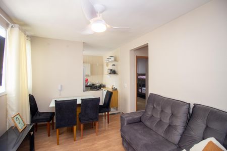 Sala de apartamento para alugar com 2 quartos, 47m² em Vale das Amendoeiras, Contagem