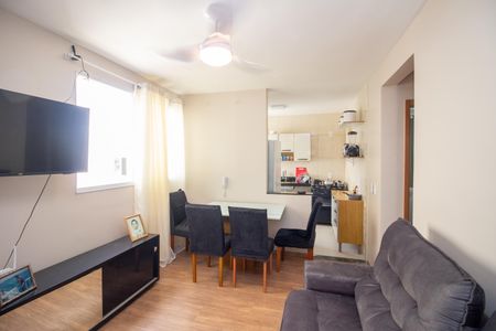 Sala de apartamento para alugar com 2 quartos, 47m² em Vale das Amendoeiras, Contagem