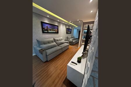Sala  de apartamento à venda com 3 quartos, 96m² em Vila Scarpelli, Santo André