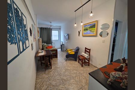 Sala de apartamento para alugar com 1 quarto, 42m² em Aviação, Praia Grande