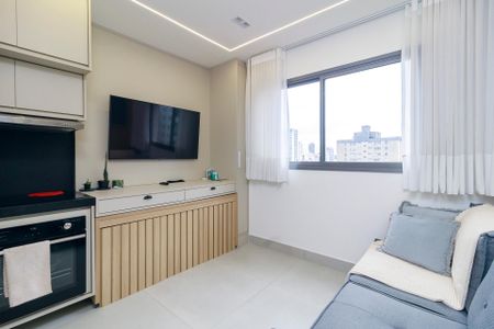 Sala - Cozinha de apartamento à venda com 1 quarto, 27m² em Santo Amaro, São Paulo