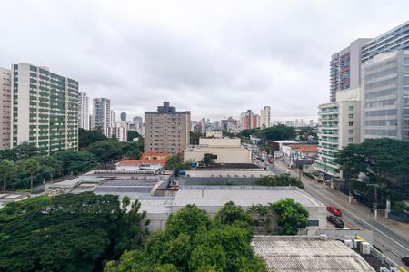 Sala - Vista de apartamento à venda com 1 quarto, 27m² em Santo Amaro, São Paulo