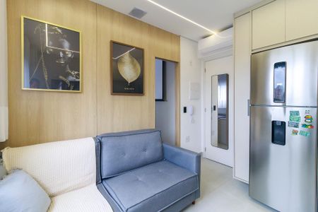 Sala - Cozinha de apartamento à venda com 1 quarto, 27m² em Santo Amaro, São Paulo