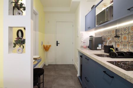 Cozinha de kitnet/studio à venda com 1 quarto, 24m² em Tatuapé, São Paulo