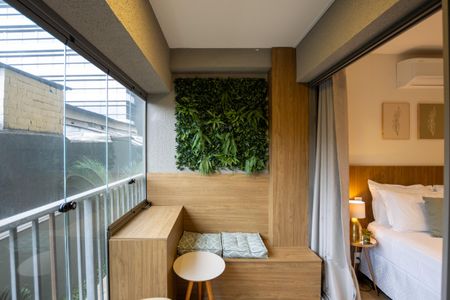 Studio à venda com 30m², 1 quarto e sem vagaVaranda