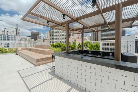 Studio para alugar com 25m², 1 quarto e sem vaga Studio para alugar com 25m², 1 quarto e sem vagaÁrea comum - Churrasqueira