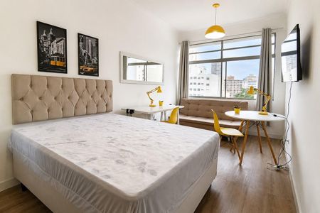 Dormitório de apartamento para alugar com 1 quarto, 32m² em Bela Vista, São Paulo