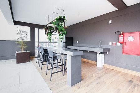 Studio para alugar com 27m², 1 quarto e sem vaga Studio para alugar com 27m², 1 quarto e sem vagaÁrea comum - Espaço Gourmet