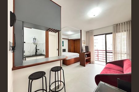 Sala de apartamento para alugar com 1 quarto, 32m² em Moema, São Paulo