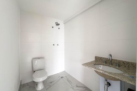Banheiro de kitnet/studio à venda com 1 quarto, 27m² em Jardim Aurelia, São Paulo