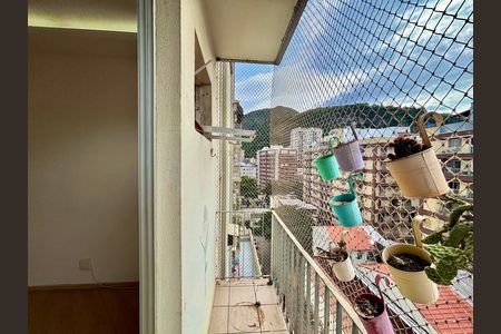 Varanda da sala de apartamento para alugar com 1 quarto, 55m² em Botafogo, Rio de Janeiro