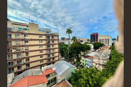 Varanda da sala - vista de apartamento para alugar com 1 quarto, 55m² em Botafogo, Rio de Janeiro
