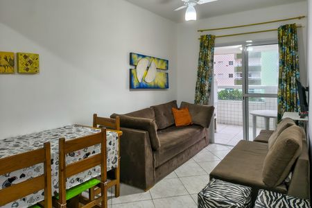 Sala de apartamento para alugar com 1 quarto, 55m² em Maracanã, Praia Grande