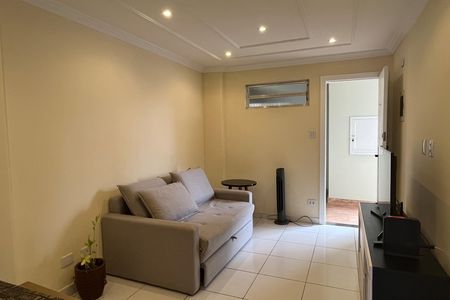 Sala de apartamento para alugar com 1 quarto, 50m² em Ponta da Praia, Santos