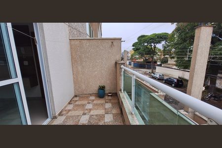 Varanda da Sala de apartamento para alugar com 2 quartos, 50m² em Vila Alzira, Santo André