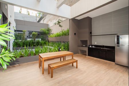 Studio à venda com 26m², 1 quarto e sem vaga Studio à venda com 26m², 1 quarto e sem vagaÁrea comum - Churrasqueira
