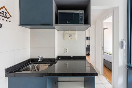 Cozinha de apartamento para alugar com 2 quartos, 34m² em Barra Funda, São Paulo
