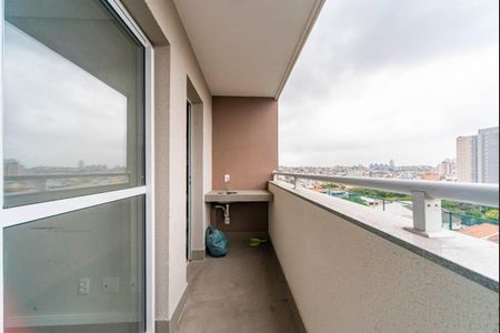 Varanda da Sala de apartamento à venda com 2 quartos, 46m² em Vila Curuçá, Santo André