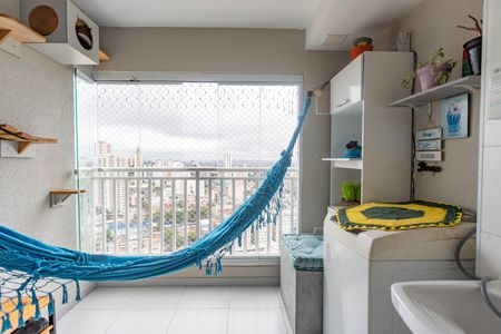 Varanda da sala  de apartamento à venda com 2 quartos, 45m² em Centro, Diadema