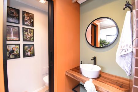 Apartamento à venda com 96m², 2 quartos e 2 vagasLavabo da Área gourmet