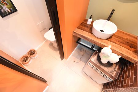 Apartamento à venda com 96m², 2 quartos e 2 vagasLavabo da Área gourmet