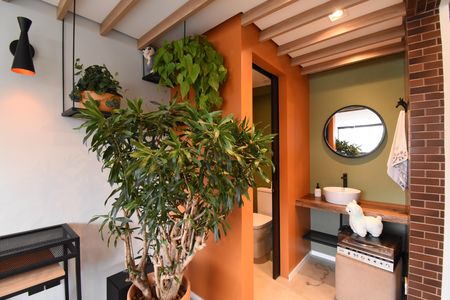 Apartamento à venda com 96m², 2 quartos e 2 vagasLavabo da Área gourmet
