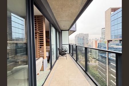 Studio para alugar com 42m², 1 quarto e 1 vagaVaranda