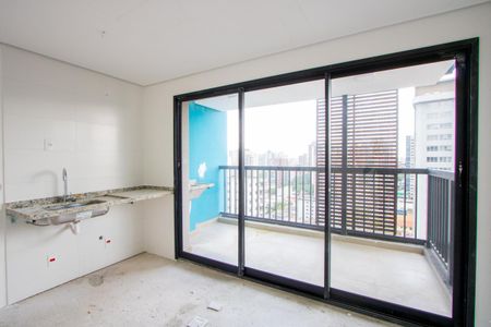 Sala/Quarto/Cozinha de apartamento à venda com 1 quarto, 30m² em Jardim, Santo André
