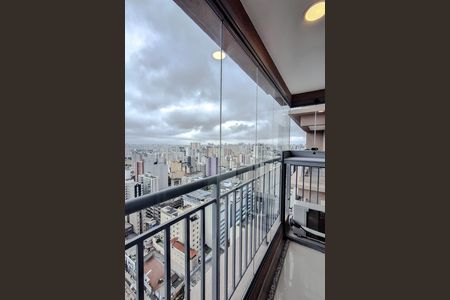 Varanda da Sala de apartamento para alugar com 1 quarto, 28m² em Liberdade, São Paulo
