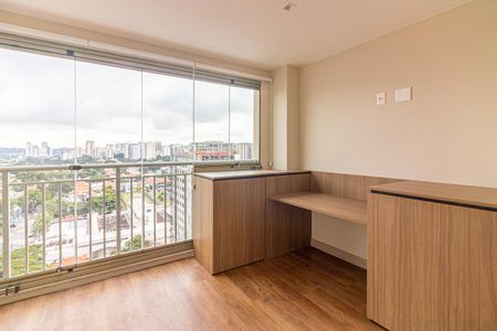 Varanda de kitnet/studio para alugar com 1 quarto, 32m² em Indianópolis, São Paulo