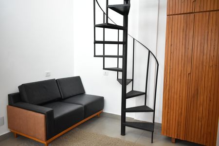 Sala/Cozinha de apartamento para alugar com 1 quarto, 60m² em Mirandópolis, São Paulo