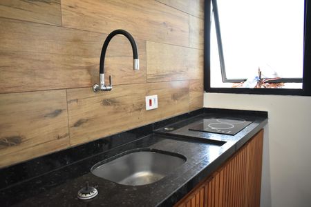 Sala/Cozinha de apartamento para alugar com 1 quarto, 60m² em Mirandópolis, São Paulo