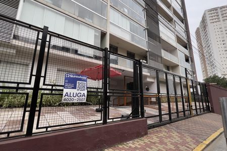 Studio para alugar com 39m², 1 quarto e 1 vaga Studio para alugar com 39m², 1 quarto e 1 vagaFachada com placa grande