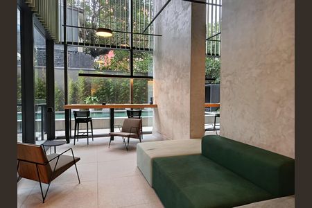 Studio para alugar com 25m², 1 quarto e sem vaga Studio para alugar com 25m², 1 quarto e sem vagaHall social