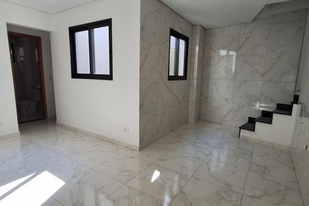 Sala/Cozinha de apartamento à venda com 2 quartos, 69m² em Vila Lea, Santo André