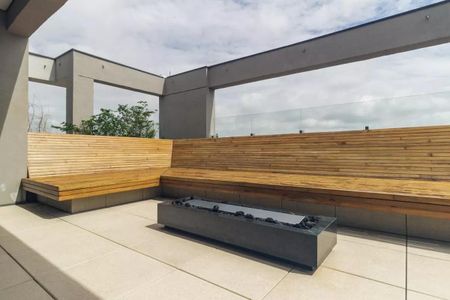 Studio à venda com 33m², 1 quarto e sem vaga Studio à venda com 33m², 1 quarto e sem vagaPátio com churrasqueira e vista para a cidade.