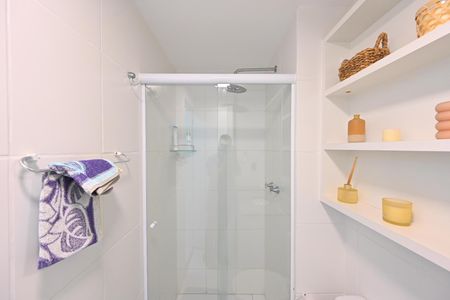 Banheiro Social de apartamento à venda com 2 quartos, 55m² em Vila Clementino, São Paulo