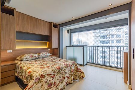 Sala/Quarto de kitnet/studio para alugar com 1 quarto, 27m² em Cidade Monções, São Paulo