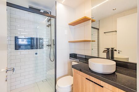 Studio para alugar com 27m², 1 quarto e sem vaga Studio para alugar com 27m², 1 quarto e sem vagaBanheiro