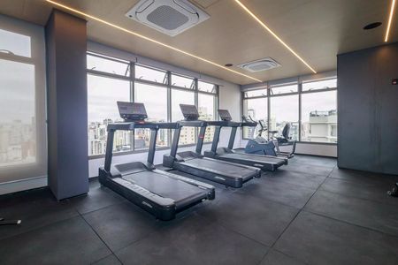 Studio para alugar com 27m², 1 quarto e sem vaga Studio para alugar com 27m², 1 quarto e sem vagaÁrea comum - Academia